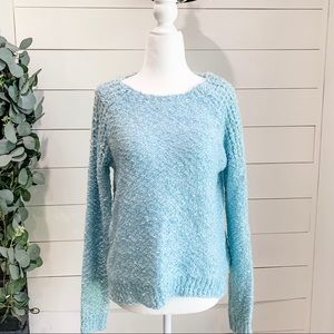 NWT. Ice Blue Cozy Sweater